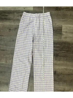 ZARA Gingham straight leg pants thumbnail 6