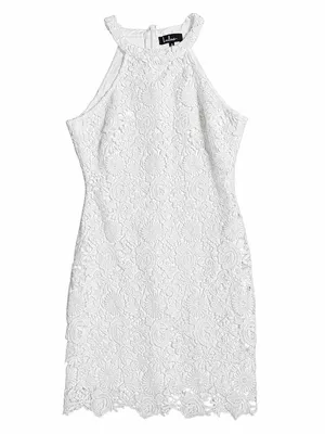 Lulu's White Lace Mini Dress‎ thumbnail 7