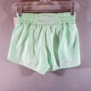 636 | NWT Nike Dri-FIT Women‎ XS Smocked Waist Training Shorts Mint Green thumbnail 2