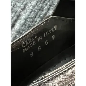 COACH Carla Loafers Women 8 Black Italian Leather Lug Sole Slip On Chunky Shoes thumbnail 5