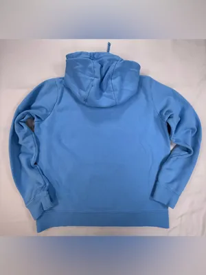 Nike Light Blue Pullover Hoodie with White Swoosh thumbnail 8