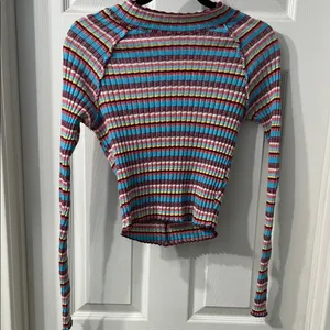 Free People Striped Ribbed Long Sleeve Top Multicolor – NWOT – Size S thumbnail 2