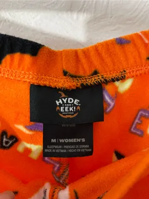 Cozy Orange Halloween Print Women's Pajama Pants thumbnail 3