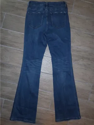Vervet Flying Monkey High-Rise Flare Jeans in Dark Blue Wash thumbnail 11