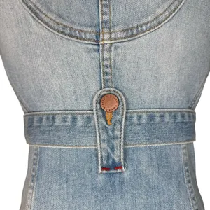 Alice + Olivia Jeans Blue Denim‎ Mini Dress Size 2 Zipper Front Pockets Belted thumbnail 8