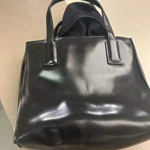 Esprit Glossy Black Tote Bag Vintage nice & clean thumbnail 7