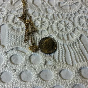 Dainty Gold Heart Avon Pendant Necklace thumbnail 5