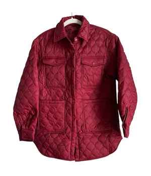 Evaless Jacket Women's Small Lightweight Quilted Puffer Coat Dark Red Cozy NEW thumbnail 1
