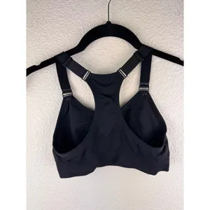 Puma Black Seamless Racerback Sports Bra Size S Low Impact Workout Fitness‎ thumbnail 3