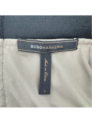 BCBGMaxazria Sequined Mini Skirt Taupe Leaves Special Occasion Chic Designer L thumbnail 5