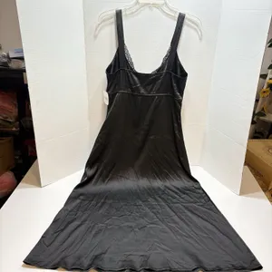 Altar’d State Black Satin And Lace Long Slip Dress Size M Elegance thumbnail 5