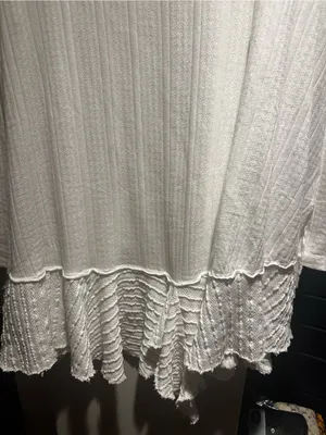 NWT FREE PEOPLE Tate Pointelle Tunic- Ivory Combo $78 MSRP thumbnail 9