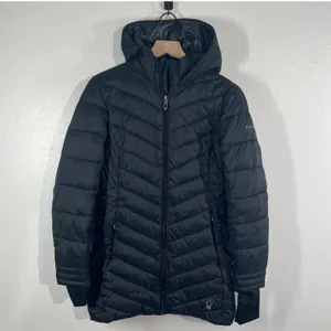 SPYDER Women Boundless Long Puffer Jacket Black Size S‎ ThermaWeb Quilted Hooded thumbnail 3