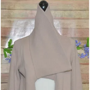 J. Crew Tan Open Shawl Collar Front Wool Cashmere Blend Cardigan Sweater Size M thumbnail 7