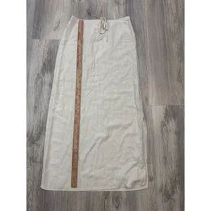 Song of Style Aimee Song‎ Linen Rayon Maxi Skirt Side Slit Beige Women Medium thumbnail 6