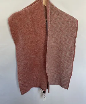Allbirds‎ Merino Wool Scarf In Rust Red & Gray Wave Pattern comfortable warm thumbnail 1