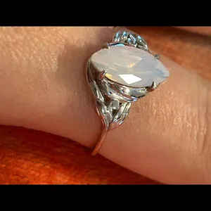 Ring sterling silver 925 ring band stunning gift size 9 thumbnail 3