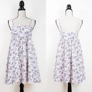 STORIA Babydoll Mini Dress Purple Floral Size Small S FEMININE COTTAGE thumbnail 2