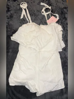 Hello Molly Sea Foam Romper in White Size 4 New with tag thumbnail 8