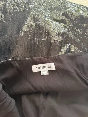 ThatsSoFetch Black Sequin Open Back Mini Dress thumbnail 7