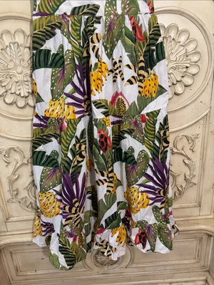 Farm Rio Anthropologie Cotton Tripixal Forest Maxi Dress Size Large thumbnail 5