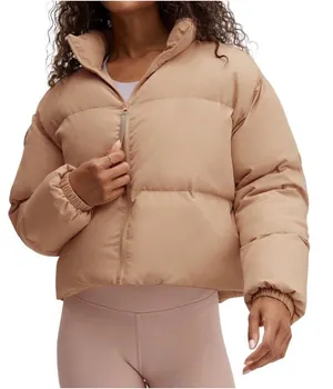 Fabletics Wander Cropped Puffer Jacket Size XL Desert thumbnail 1