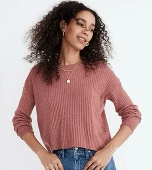 MADEWELL‎ Lawson Ribbed Cropped Crewneck thumbnail 1