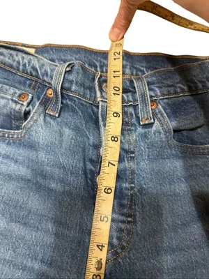 Levi's Premium 501 Skinny Jeans Womens 27x27 Big E Medium Indigo Wash Button Fl thumbnail 6