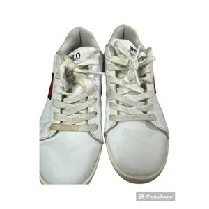 Polo By Ralph Lauren Quilton Bear Classic White Lace Up Low Top Sneakers Size 6 thumbnail 4