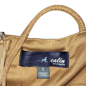 A. Calin Los Angeles Size Small Brown Faux Suede Mini Dress thumbnail 5