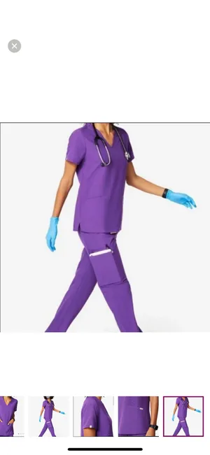 Purple figs scrub top size small thumbnail 7