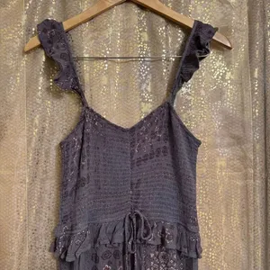 Blue B Purple Blue Paisley Boho Wide Leg Jumpsuit Romper Large thumbnail 3