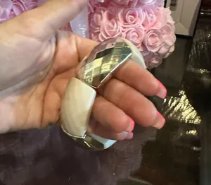 New bracelet, beige, and gold thumbnail 2