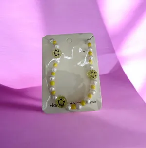White Pearl With Smiles Necklace thumbnail 3