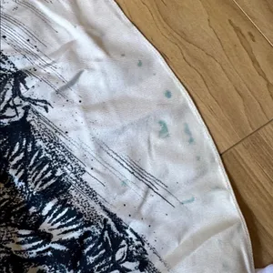 Christian Dior White and Black Tropical Print Dress thumbnail 8