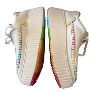 Dolce Vita Dolen Rainbow Stitch Iridescent White Sneaker Pride LGBTQ thumbnail 3