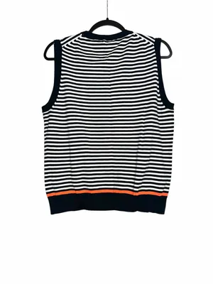NWT J. Crew Jackie Sweater Shell Navy Striped Sleeveless Knit Tank XL thumbnail 2