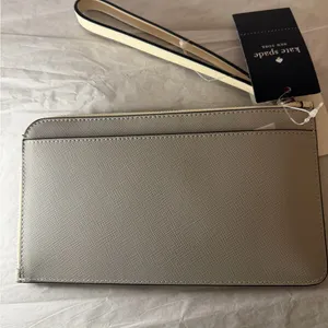 Kate Spade Women's Lucy Bicolor Medium L Zip Wristlet (Platinum Grey Multi) NWT thumbnail 3
