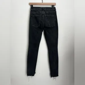 Agolde grey Feel Good denim pants raw hem 27 thumbnail 2