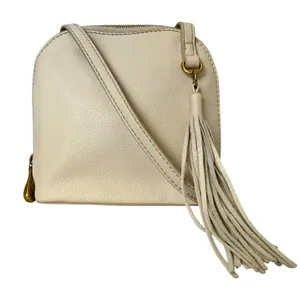 HOBO Nash Tassel Oyster White Leather Zip-Around Crossbody Bag thumbnail 1