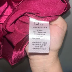 NEW Lulus Alluring Energy Medium Hot Pink Satin Bodycon Party Club Mini Dress thumbnail 9