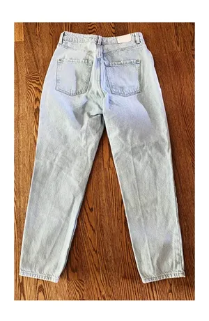 ZARA Ripped Light Wash Jeans Mom thumbnail 6