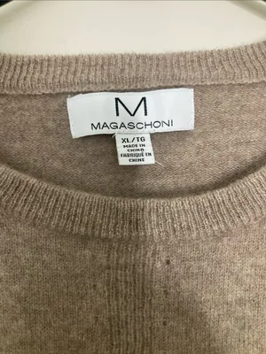 Magaschoni Scoopneck Sweater in Taupe Beige thumbnail 2