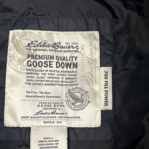 Eddie Bauer Vest Women XL Premium Goose Down Puffer EB700 Black Full Zip Pockets thumbnail 2