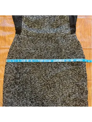Women's J. Crew Lace and Tweed Wool Sheath Dress Size 0 Black and White thumbnail 12