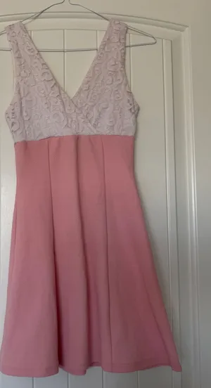 🌸 Blush Lace Dream Dress – Feminine, Flowy & Effortlessly Chic Small 🌸 thumbnail 1