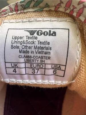 Gola Coaster‎ Liberty SIH Floral Sneakers Women’s US 6 Canvas Suede thumbnail 2
