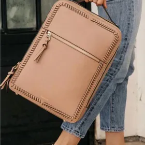 Calpak Tan Backpack with Gold Accents Laptop Tech and Travel Backpack thumbnail 4