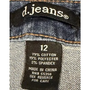 d. Jeans Women's Blue Denim Jean Pencil Button Front Skirt Size 12 thumbnail 3