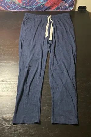 Navy Lounge Pants with Drawstring Blue thumbnail 1